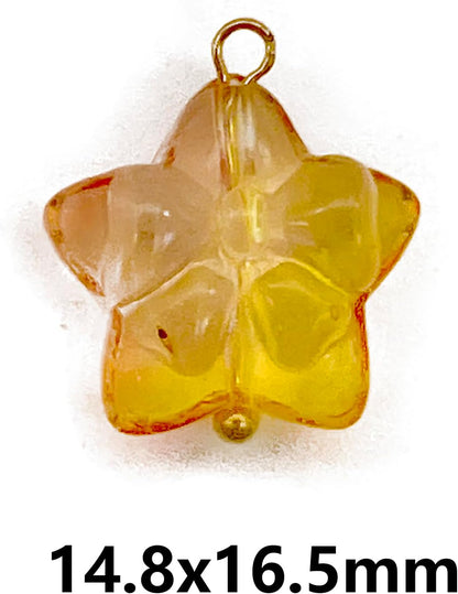 50pcs Glass Pendant Charms - Multicolor Theme Drops for Necklace Craft, Jewelry Making Supplies (Various Styles)