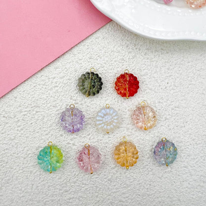 50pcs Glass Pendant Charms - Multicolor Theme Drops for Necklace Craft, Jewelry Making Supplies (Various Styles)