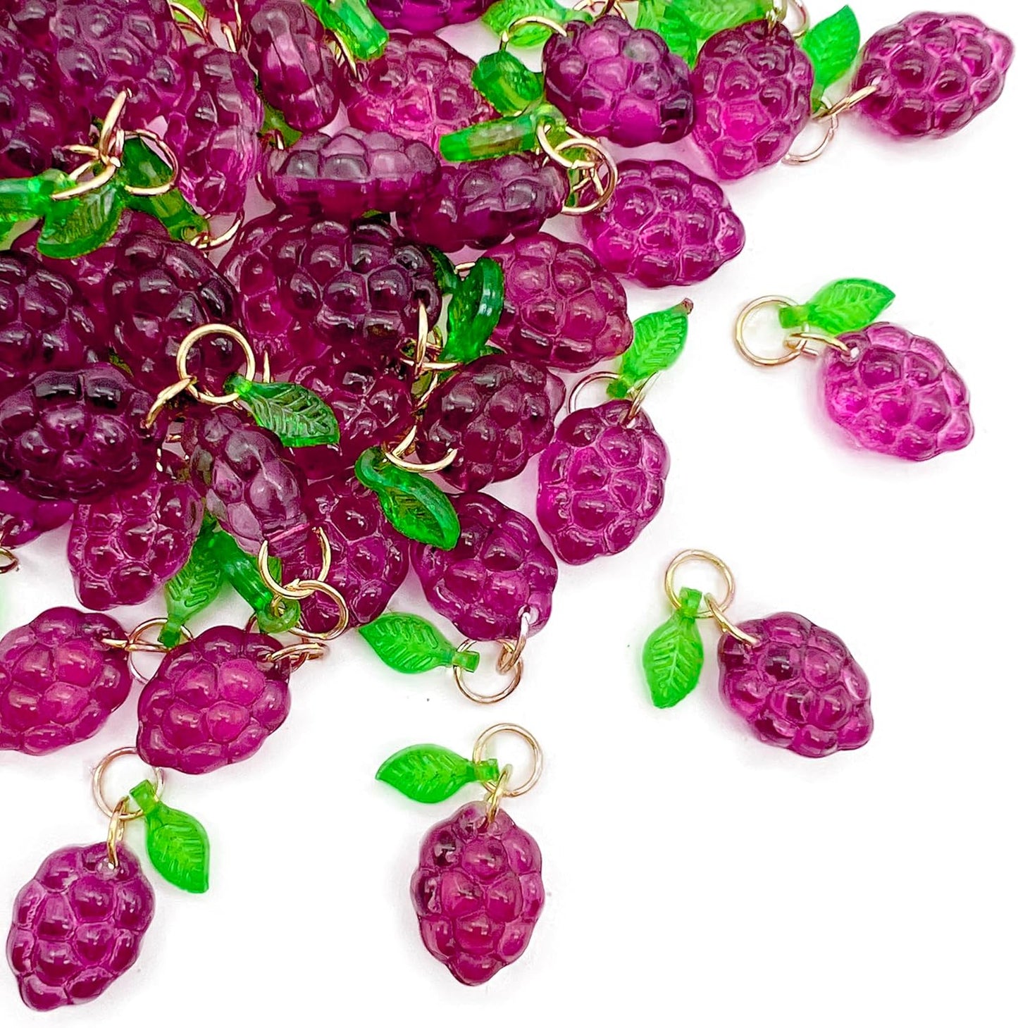 50pcs Glass Pendant Charms - Multicolor Theme Drops for Necklace Craft, Jewelry Making Supplies (Various Styles)