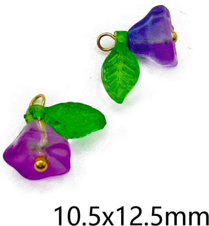 50pcs Glass Pendant Charms - Multicolor Theme Drops for Necklace Craft, Jewelry Making Supplies (Various Styles)
