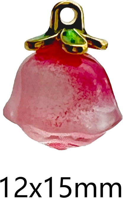 50pcs Glass Pendant Charms - Multicolor Theme Drops for Necklace Craft, Jewelry Making Supplies (Various Styles)