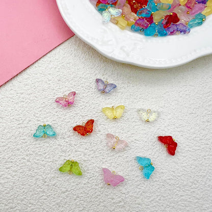 50pcs Glass Pendant Charms - Multicolor Theme Drops for Necklace Craft, Jewelry Making Supplies (Various Styles)