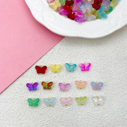 50pcs Glass Pendant Charms - Multicolor Theme Drops for Necklace Craft, Jewelry Making Supplies (Various Styles)