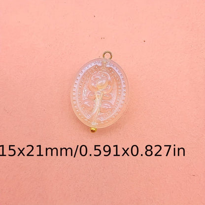 50pcs Glass Pendant Charms - Multicolor Theme Drops for Necklace Craft, Jewelry Making Supplies (Various Styles)