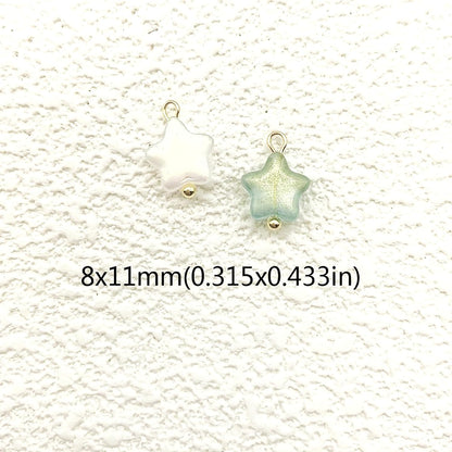 50pcs Glass Pendant Charms - Multicolor Theme Drops for Necklace Craft, Jewelry Making Supplies (Various Styles)