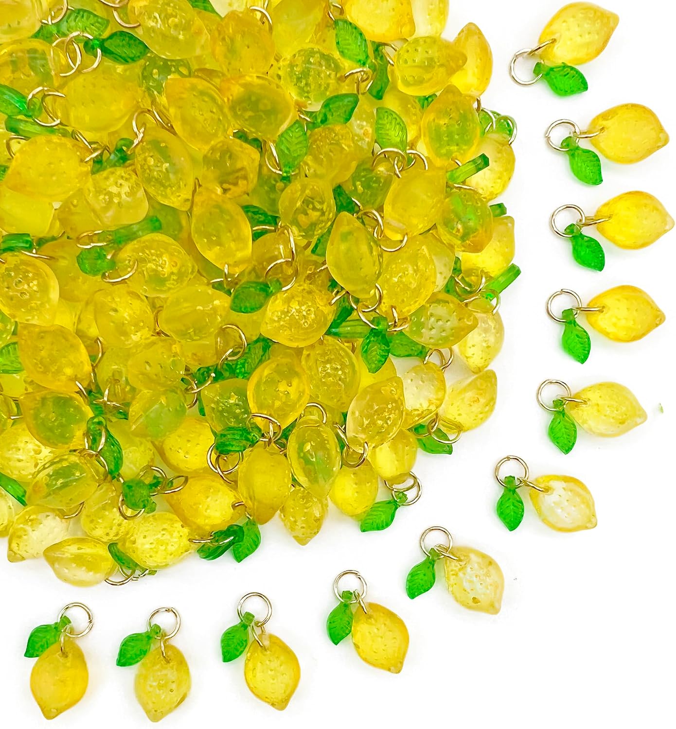 50pcs Glass Pendant Charms - Multicolor Theme Drops for Necklace Craft, Jewelry Making Supplies (Various Styles)