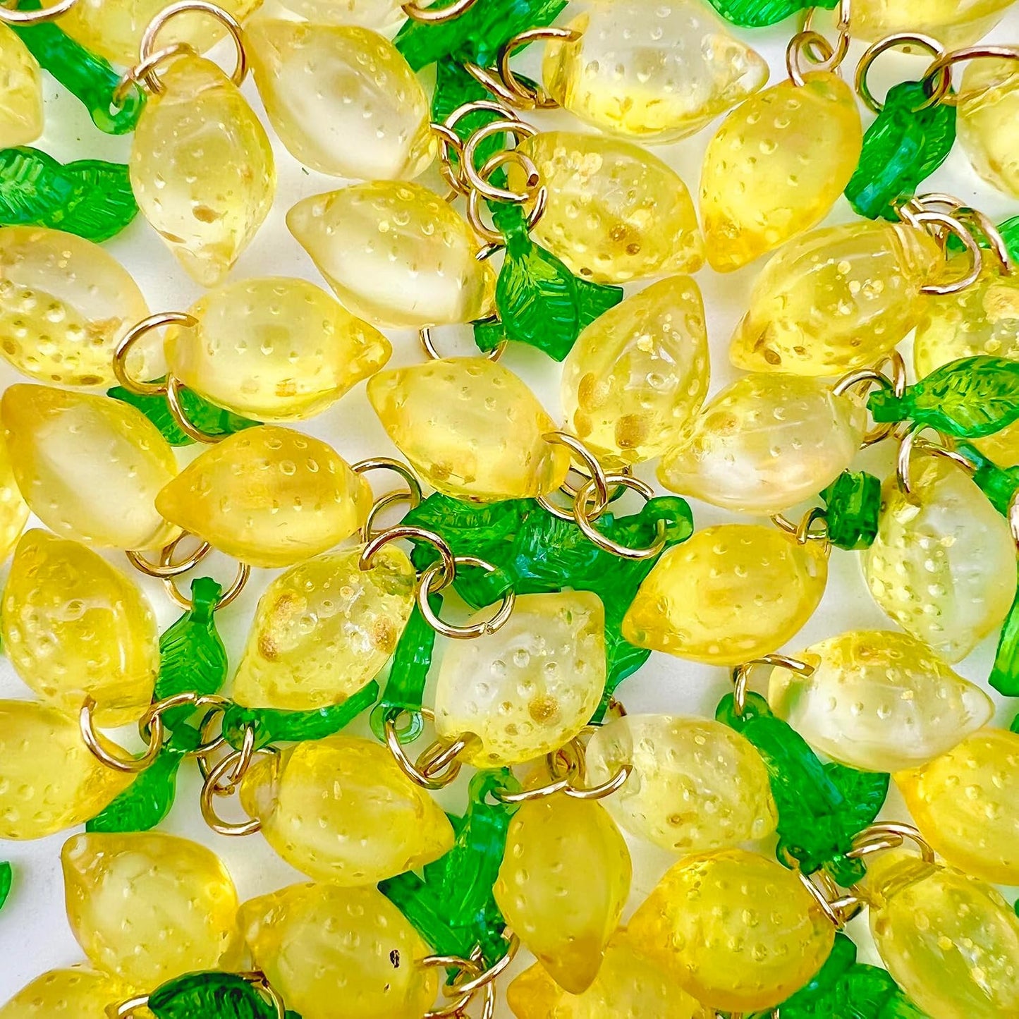 50pcs Glass Pendant Charms - Multicolor Theme Drops for Necklace Craft, Jewelry Making Supplies (Various Styles)