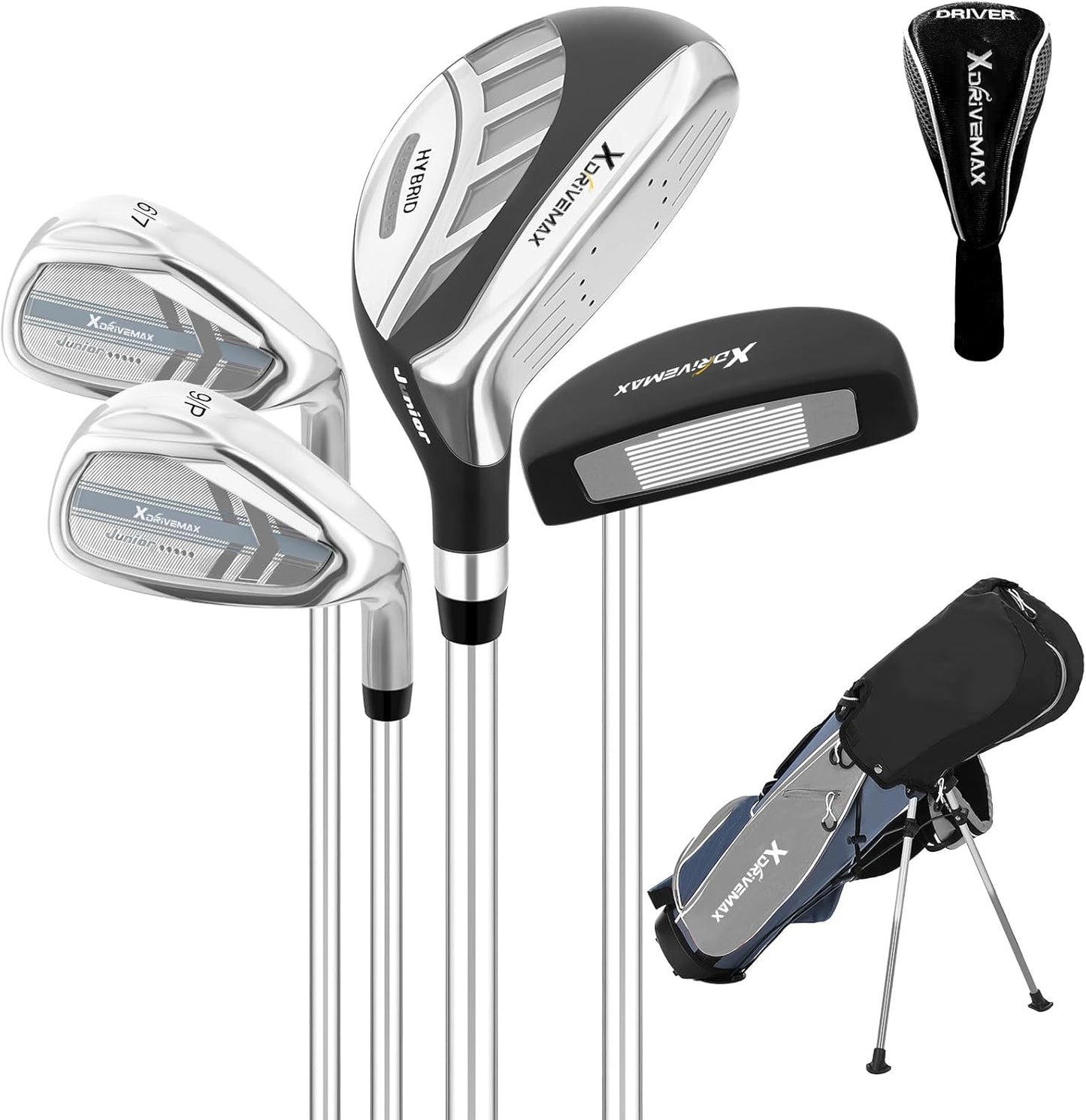 Junior Golf Club Set for Kids Ages 4-12, 5-6 Piece Right Hand Set with Stand Bag
