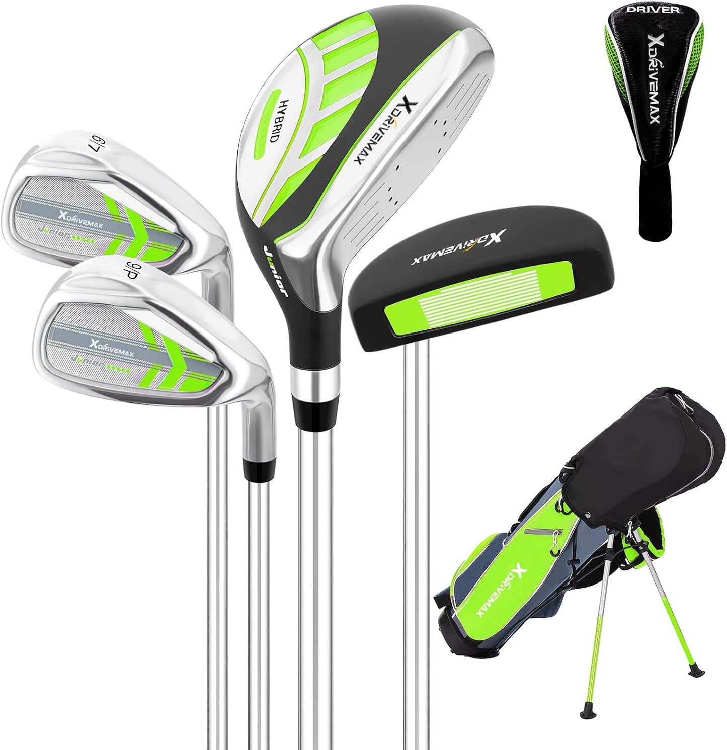 Junior Golf Club Set for Kids Ages 4-12, 5-6 Piece Right Hand Set with Stand Bag