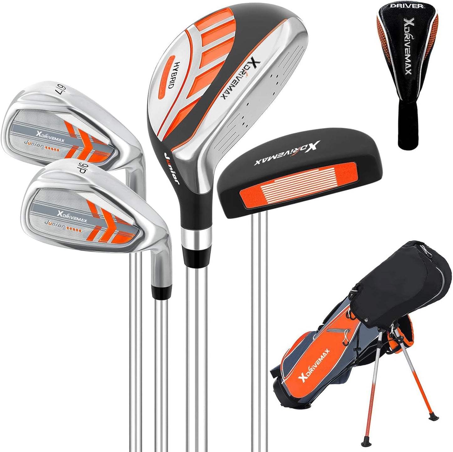 Junior Golf Club Set for Kids Ages 4-12, 5-6 Piece Right Hand Set with Stand Bag