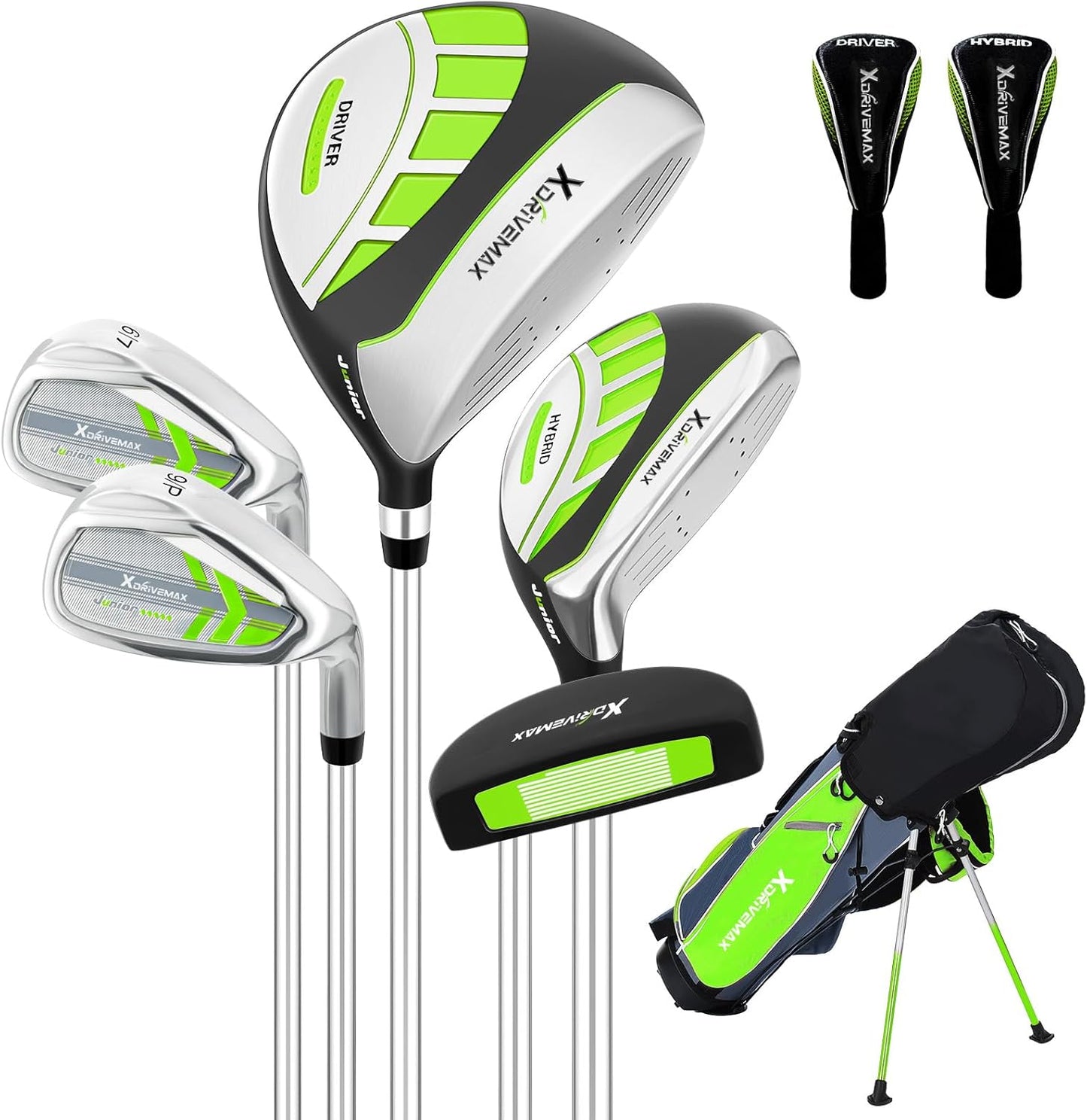 Junior Golf Club Set for Kids Ages 4-12, 5-6 Piece Right Hand Set with Stand Bag