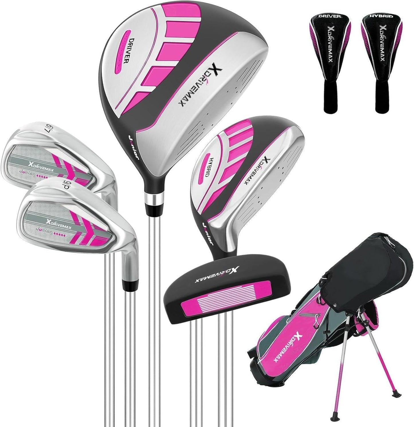 Junior Golf Club Set for Kids Ages 4-12, 5-6 Piece Right Hand Set with Stand Bag