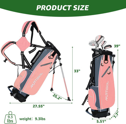 Junior Golf Club Set for Kids Ages 4-12, 5-6 Piece Right Hand Set with Stand Bag