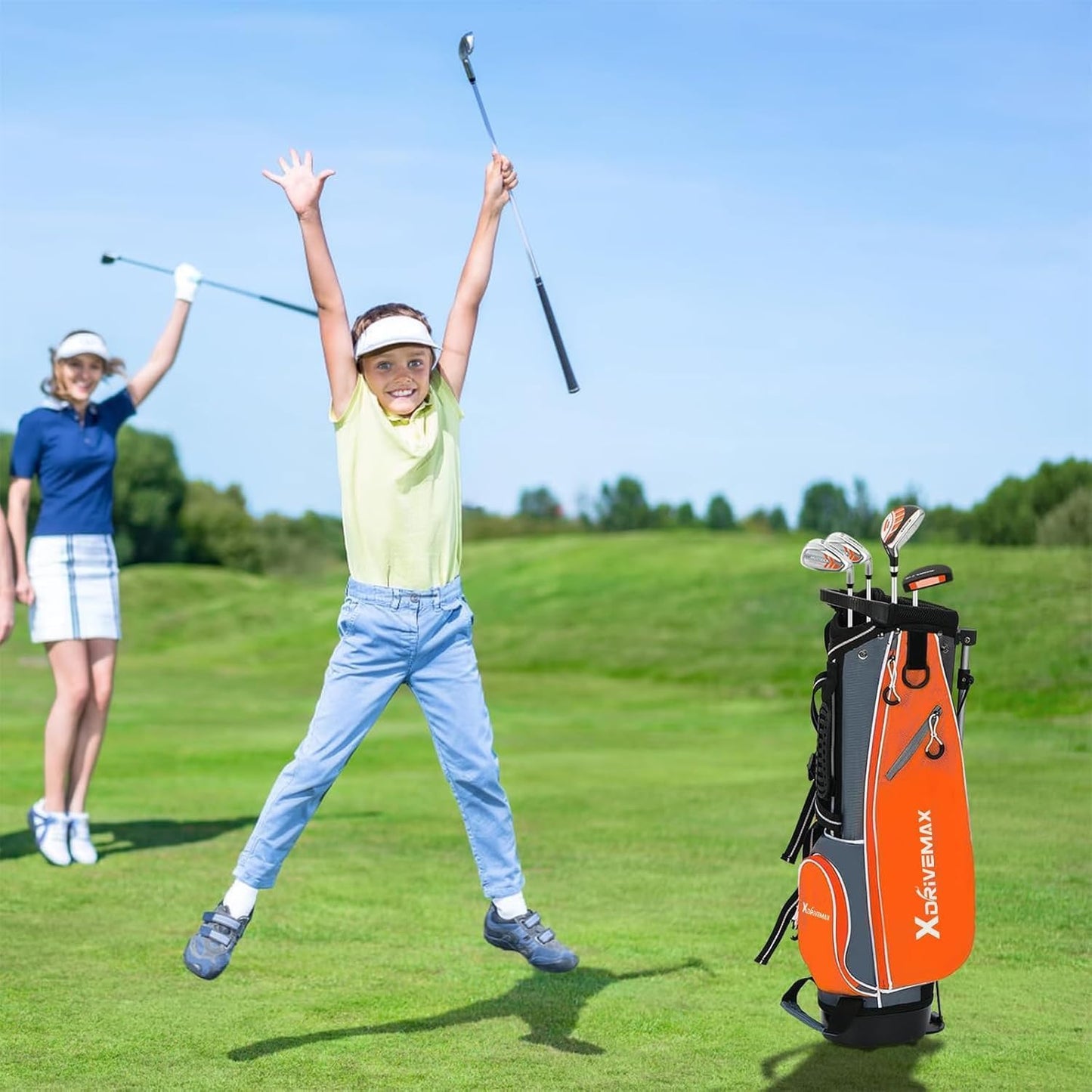 Junior Golf Club Set for Kids Ages 4-12, 5-6 Piece Right Hand Set with Stand Bag