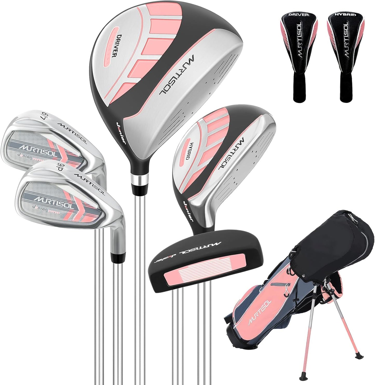 Junior Golf Club Set for Kids Ages 4-12, 5-6 Piece Right Hand Set with Stand Bag