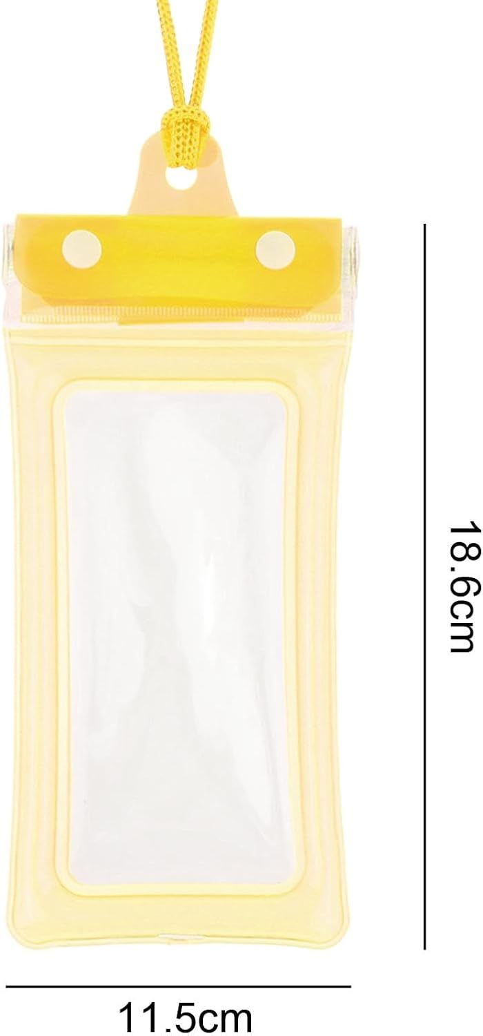 Waterproof Phone Holder with Lanyard for Water Activities, Yellow