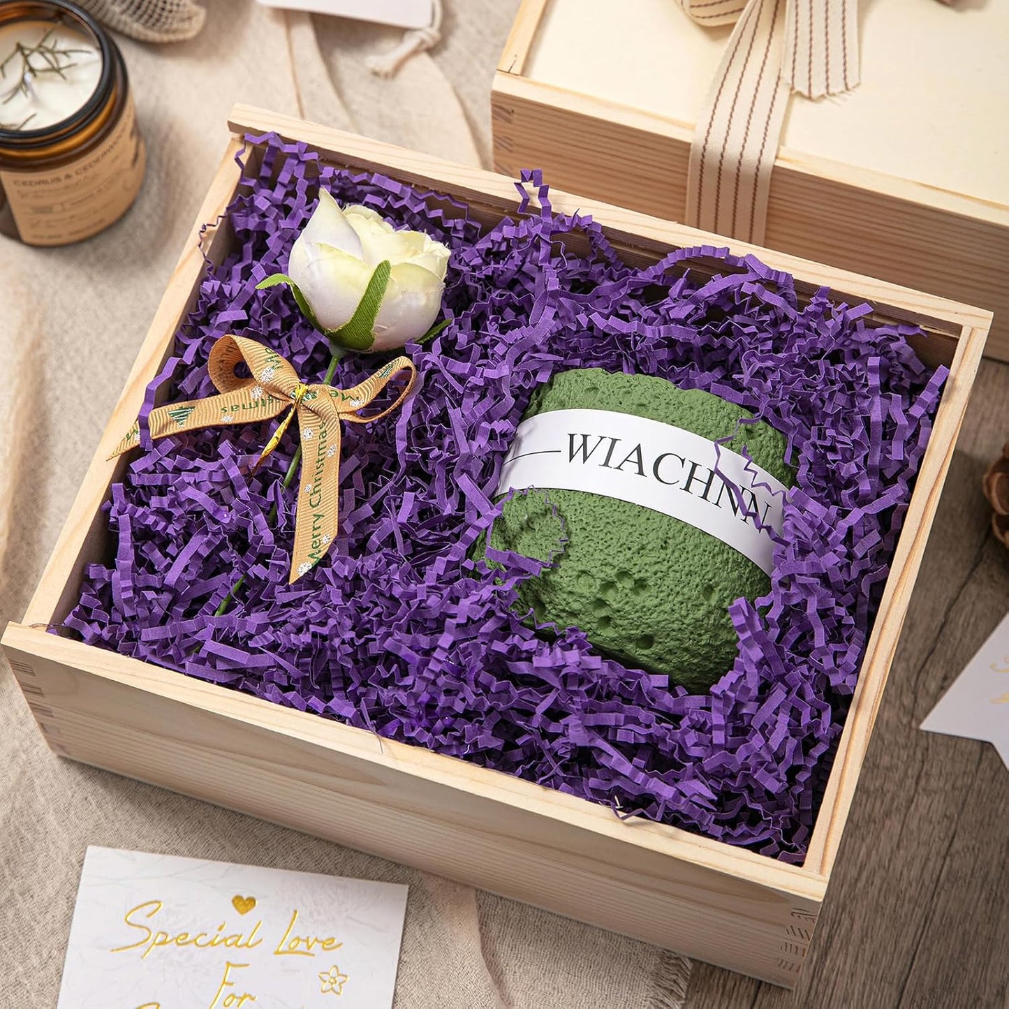 1/2 LB Crinkle Cut Paper Shred Filler 8 oz Purple Shredded Paper | Crinkle Paper Filler for Gift Box Basket Bag - Grass Cushion Stuffing for Mother's Day, Easter Holiday Packaging Wrapping