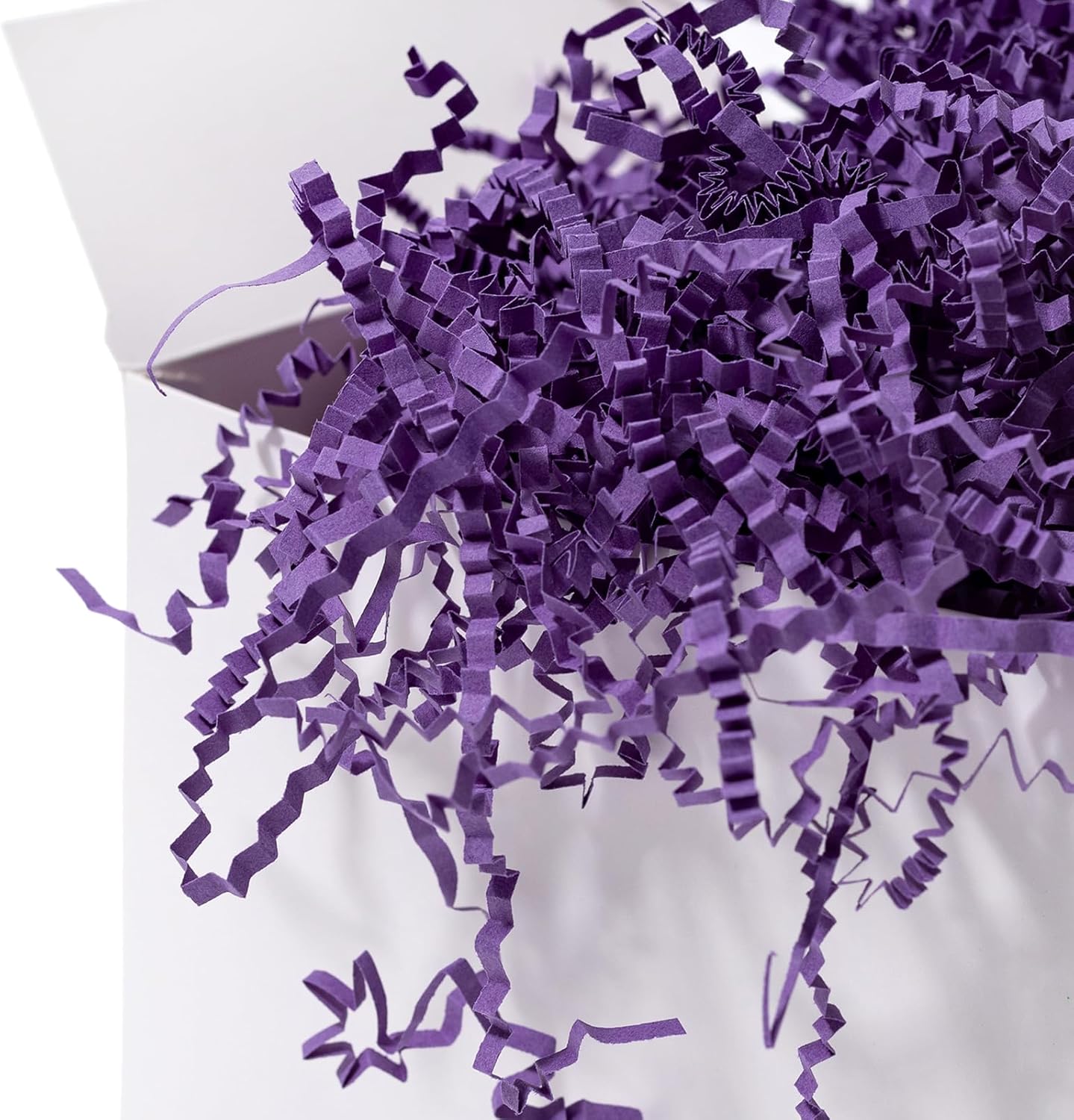 1/2 LB Crinkle Cut Paper Shred Filler 8 oz Purple Shredded Paper | Crinkle Paper Filler for Gift Box Basket Bag - Grass Cushion Stuffing for Mother's Day, Easter Holiday Packaging Wrapping