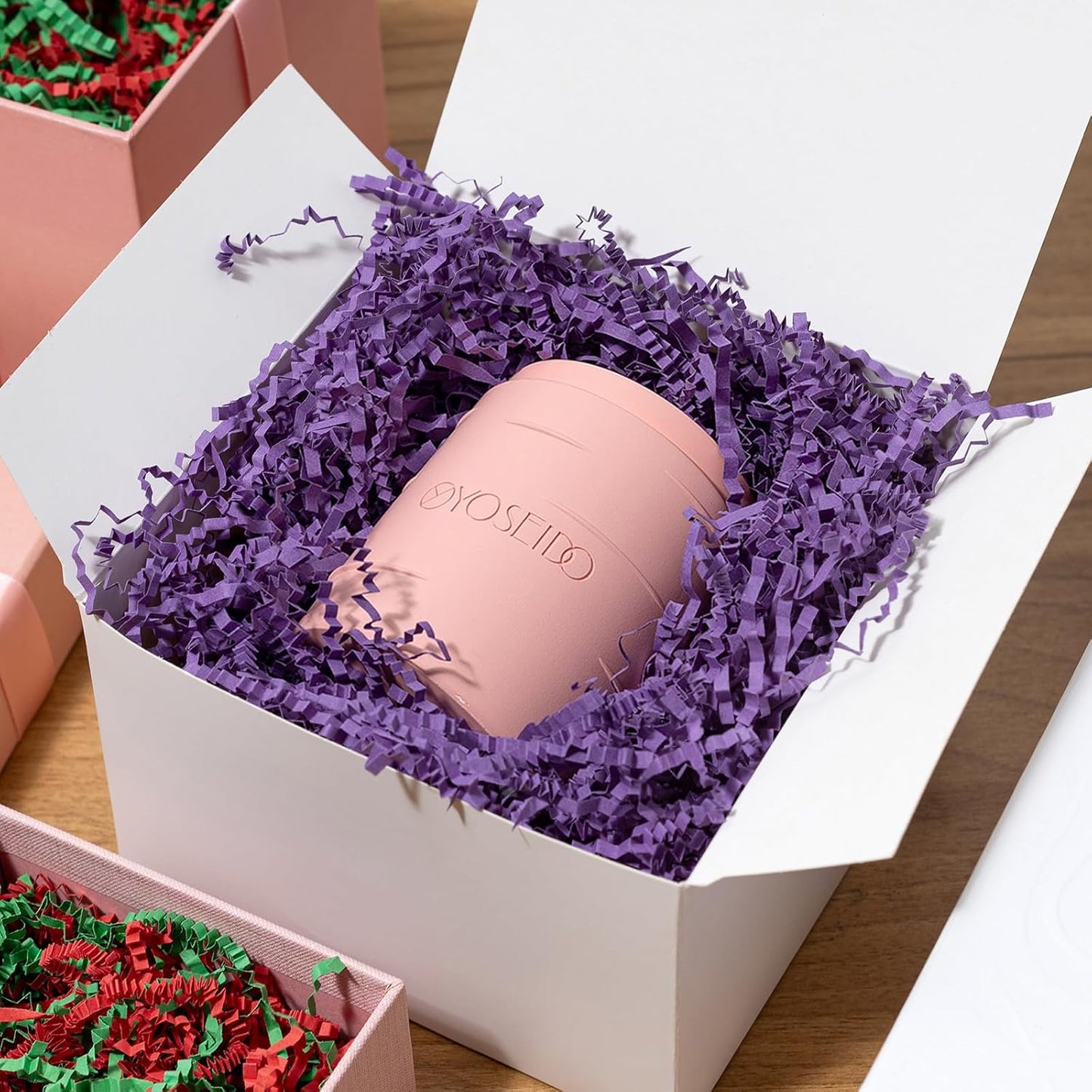 1/2 LB Crinkle Cut Paper Shred Filler 8 oz Purple Shredded Paper | Crinkle Paper Filler for Gift Box Basket Bag - Grass Cushion Stuffing for Mother's Day, Easter Holiday Packaging Wrapping
