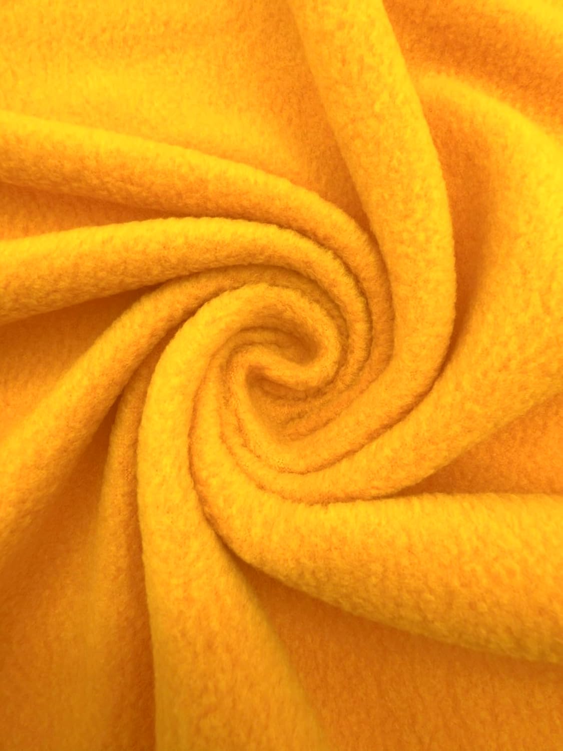 Polar Fleece Fabric by the Yard – Soft Anti-Pill, Warm & Cozy Material for Blankets, Clothing, Crafts, Pet Beds & DIY Sewing – 60” Wide, Solid (Yellow, 2 Yard)