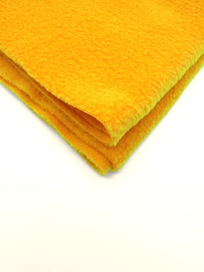 Polar Fleece Fabric by the Yard – Soft Anti-Pill, Warm & Cozy Material for Blankets, Clothing, Crafts, Pet Beds & DIY Sewing – 60” Wide, Solid (Yellow, 2 Yard)