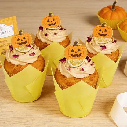 250Pcs Tulip Cupcake Liners,Parchment Paper Cupcake Liner in Standard Size | Yellow Muffin Liner for Baking,Greaseproof Cup Cake Wrappers,Cupcake Liner Paper for Party,Weeding,Birthday, Christmas