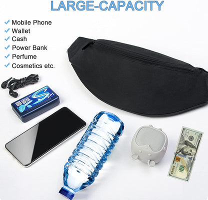 Crossbody Fanny Pack for Men&Women,Large Waist Bag & Hip Bum Bag with Adjustable Strap for Outdoors Workout Traveling Casual Running Hiking Cycling