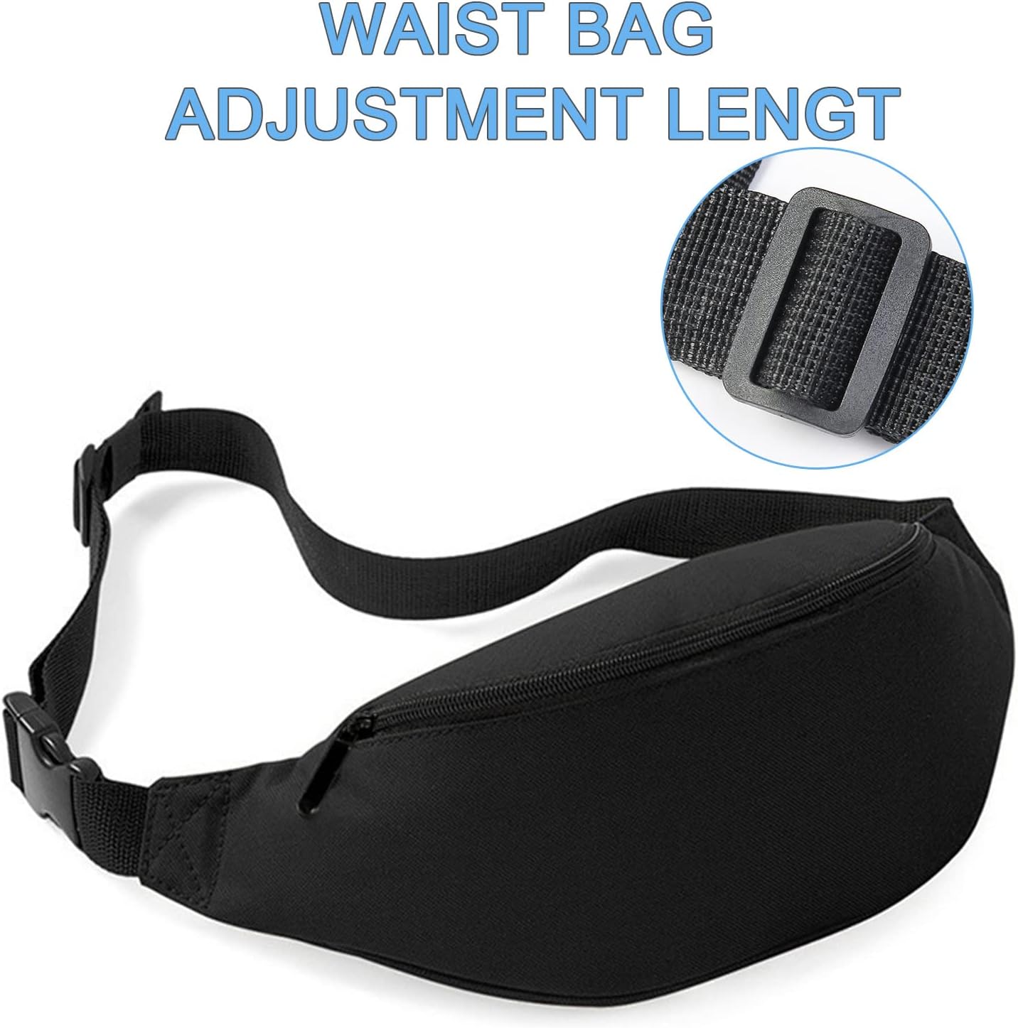 Crossbody Fanny Pack for Men&Women,Large Waist Bag & Hip Bum Bag with Adjustable Strap for Outdoors Workout Traveling Casual Running Hiking Cycling