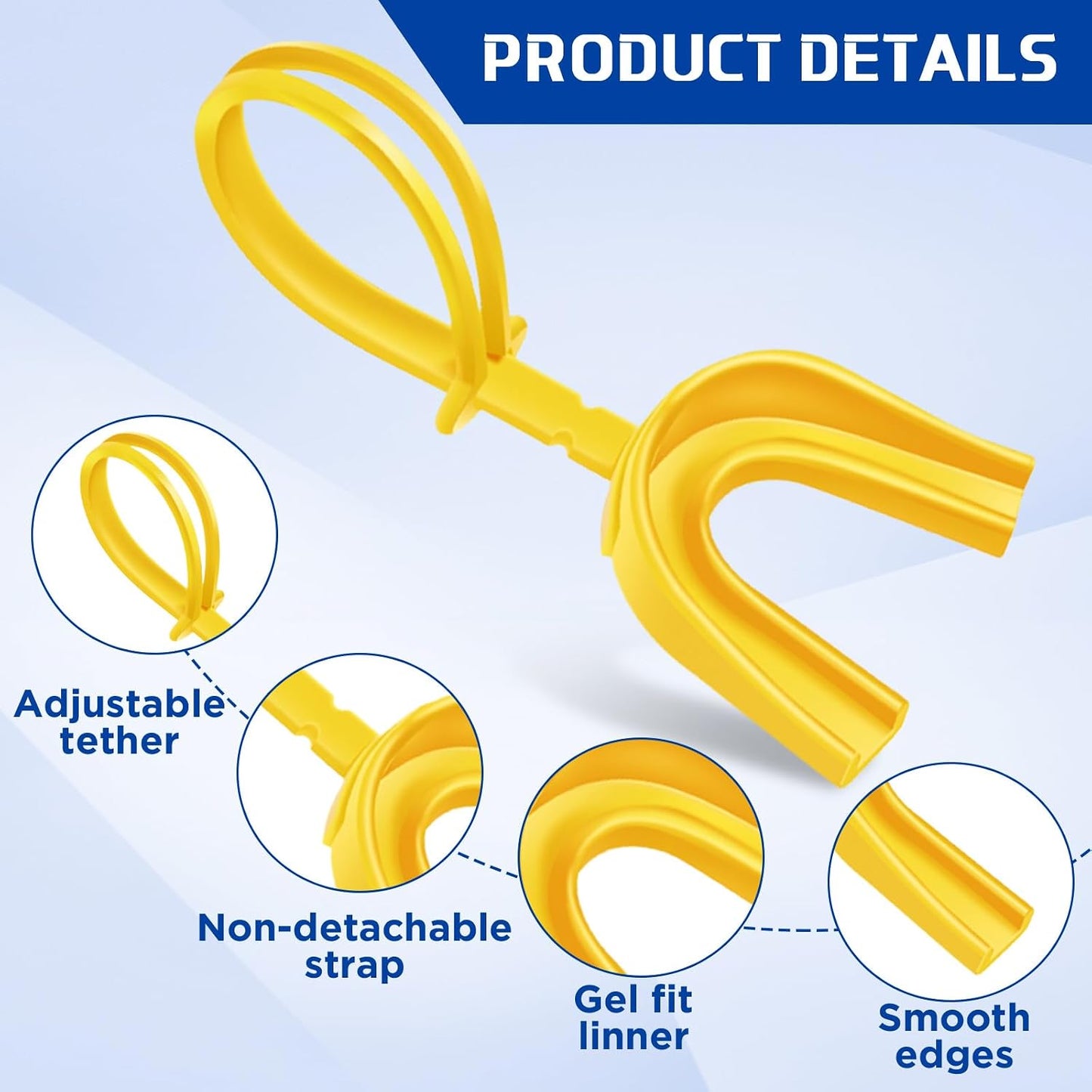 10 Pcs Strapped Mouth Guard Sports Mouthguard with Strap No Boiling Mouthguard Adult Youth Football Mouthpiece Mouth Protector for Boxing Basketball Lacrosse
