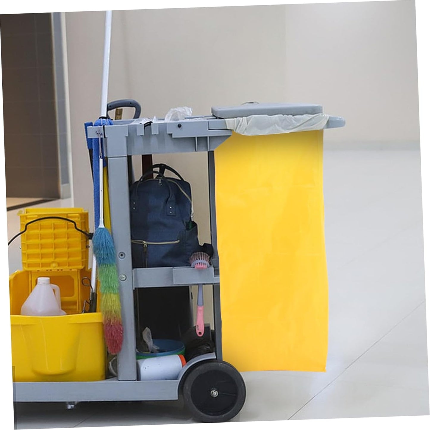 Linen Storage Bag Commercial Janitorial Cart Bag Detachable Cleaning Utility Trolley