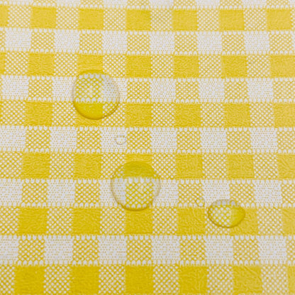 Yellow Check Wallpaper Roll 19.7 ft Long Peel and Stick Wall Decor Waterproof Paper Furniture Countertop Shelf Liner (M-236x17.7 Inch)
