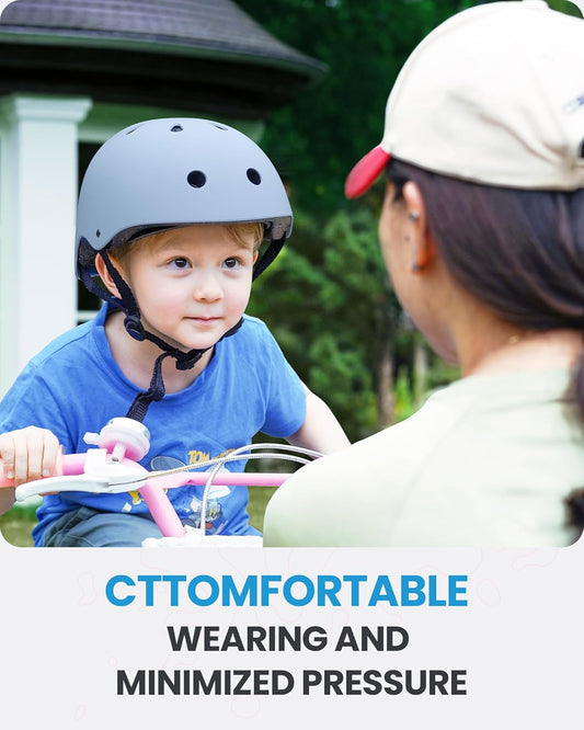 Kids Bike Helmet, Adjustable for Cycling & Skating | ABS shell + EPS foam, Breathable washable liners, CPSC certified, Adjustable dial & strap, Toddler to youth fit