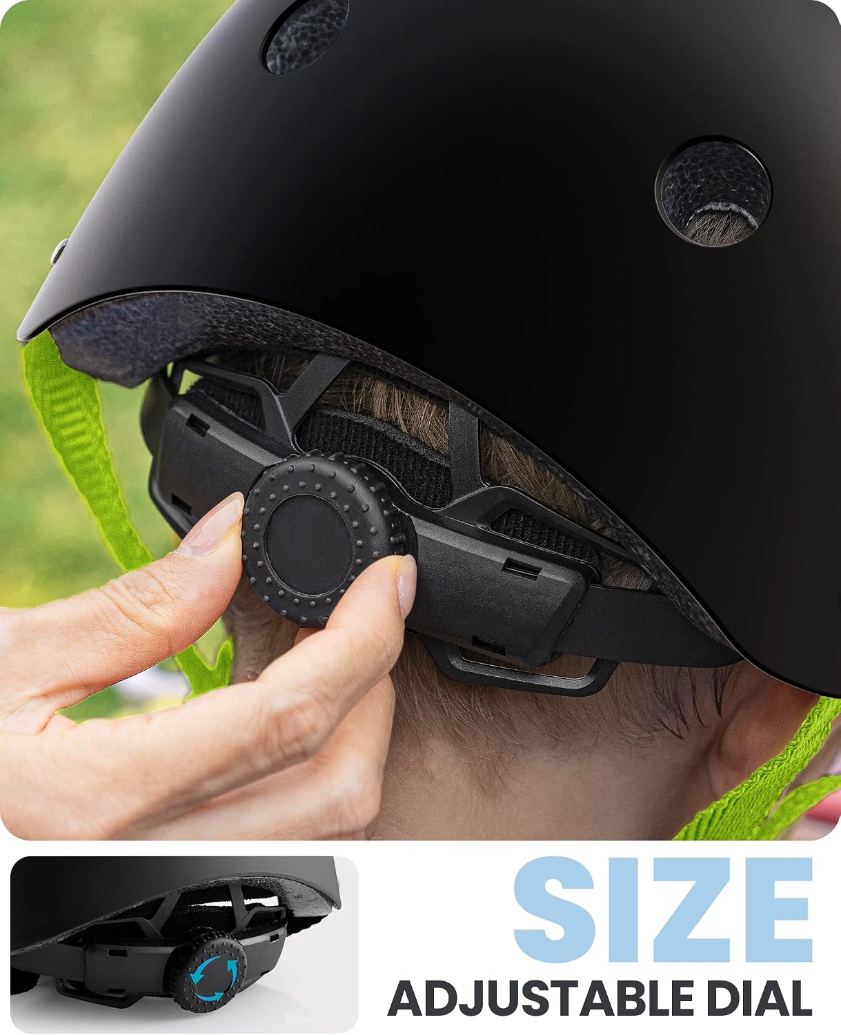 Kids Bike Helmet, Adjustable for Cycling & Skating | ABS shell + EPS foam, Breathable washable liners, CPSC certified, Adjustable dial & strap, Toddler to youth fit