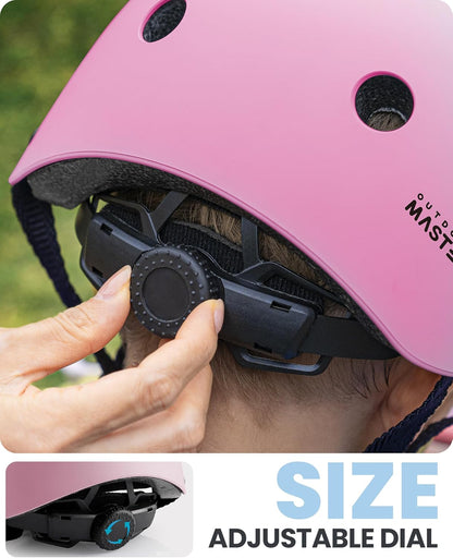Kids Bike Helmet, Adjustable for Cycling & Skating | ABS shell + EPS foam, Breathable washable liners, CPSC certified, Adjustable dial & strap, Toddler to youth fit