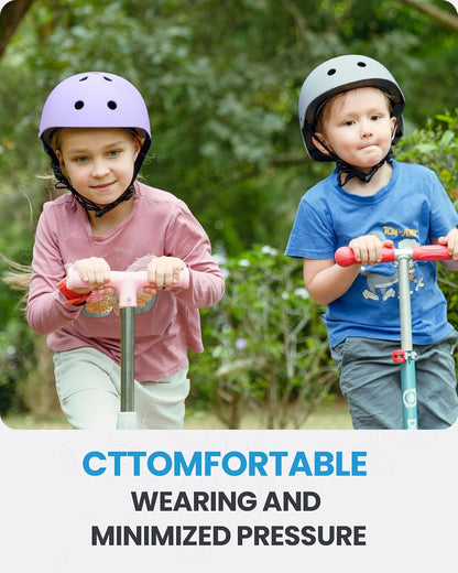 Kids Bike Helmet, Adjustable for Cycling & Skating | ABS shell + EPS foam, Breathable washable liners, CPSC certified, Adjustable dial & strap, Toddler to youth fit