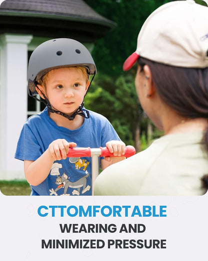 Kids Bike Helmet, Adjustable for Cycling & Skating | ABS shell + EPS foam, Breathable washable liners, CPSC certified, Adjustable dial & strap, Toddler to youth fit