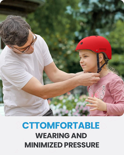 Kids Bike Helmet, Adjustable for Cycling & Skating | ABS shell + EPS foam, Breathable washable liners, CPSC certified, Adjustable dial & strap, Toddler to youth fit