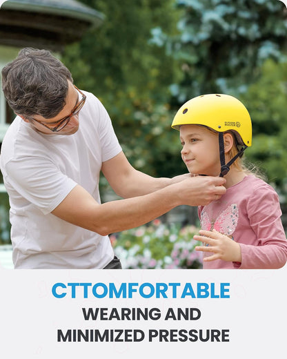 Kids Bike Helmet, Adjustable for Cycling & Skating | ABS shell + EPS foam, Breathable washable liners, CPSC certified, Adjustable dial & strap, Toddler to youth fit