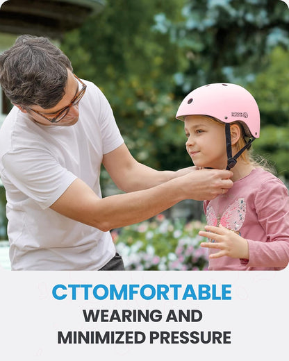 Kids Bike Helmet, Adjustable for Cycling & Skating | ABS shell + EPS foam, Breathable washable liners, CPSC certified, Adjustable dial & strap, Toddler to youth fit