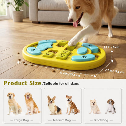 Dog Puzzle Toy, Interactive Treat Dispensing Toys, Yellow | Dog Enrichment Toys, IQ Training & Mental Stimulation, Non-Slip Slow Feeder, For Puppies Small Medium Large Dogs Cats