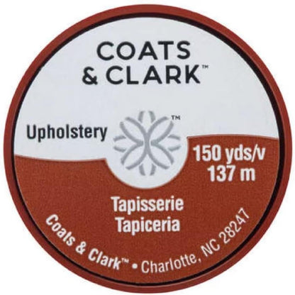 Coats & Clark Extra Strong Upholstery Thread, 150 Yds, S964, Bundle with Assorted Heavy Duty Hand Needles 7 Ct (Yellow)
