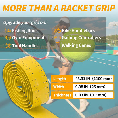 2 Pcs Tennis Racket Grip Tape, Badminton Grip Tape, Anti-Slip, Absorbent, Breathable Racket Overgrip Tape