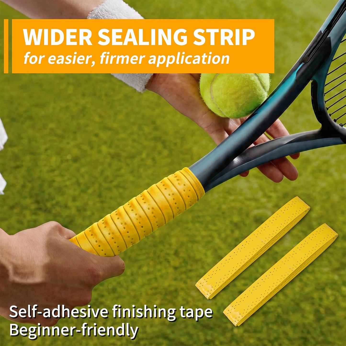 2 Pcs Tennis Racket Grip Tape, Badminton Grip Tape, Anti-Slip, Absorbent, Breathable Racket Overgrip Tape