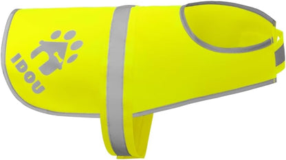 Yellow Oxford Reflective Dog Safety Vest for Walking, Jogging XL | Sturdy oxford reflective dog safety vest, adjustable hi vis gear for walking, jogging, training & casual outdoor hunting