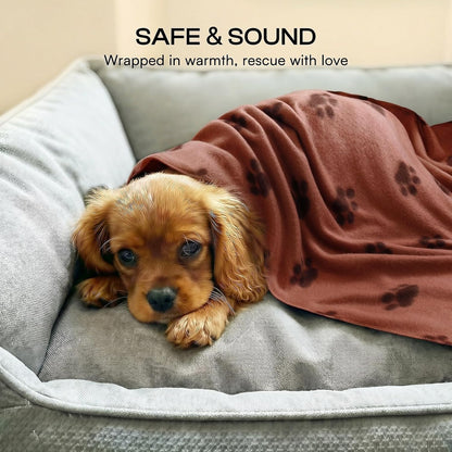 Fleece Dog Blankets 6-Pack, Soft Stretchy for Small Medium Puppy | Keeps pets warm and cozy; 6-pack set for small, medium large; for couch, bed, rescue, adoption