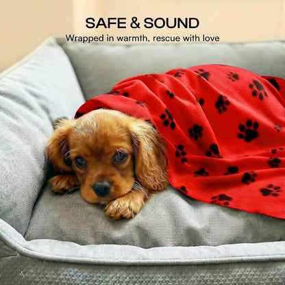 Fleece Dog Blankets 6-Pack, Soft Stretchy for Small Medium Puppy | Keeps pets warm and cozy; 6-pack set for small, medium large; for couch, bed, rescue, adoption