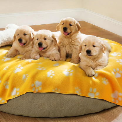 Fleece Dog Blankets 6-Pack, Soft Stretchy for Small Medium Puppy | Keeps pets warm and cozy; 6-pack set for small, medium large; for couch, bed, rescue, adoption