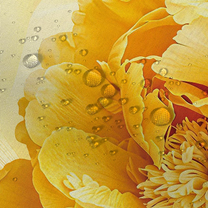 African American Woman Shower Curtain Yellow Marble Black Girl Floral Peony Fabric Shower Curtains for Bathroom Decor 72x72 Inch