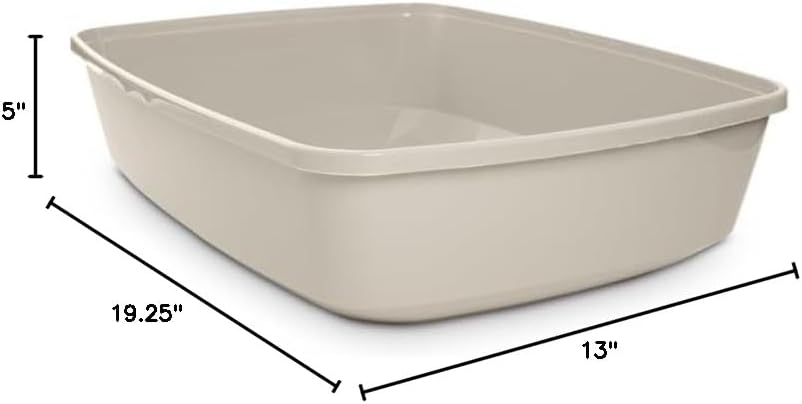 So Phresh Open Cat Litter Box Mushroom Large 19.5" L X 14.8" W X 4.3" H