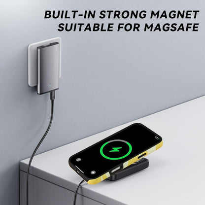 for iPhone 17 Pro Case - Wireless Charging for MagSafe, Outer Hard PC Shell + Inner Soft TPU Shell 2-Layer Protective Shockproof Cover, Lemon Pattern,Women’s Friendly‌